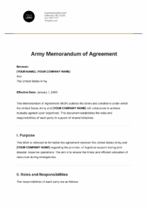 army-memorandum-of-agreement-template