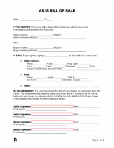 as-is-sales-agreement-template