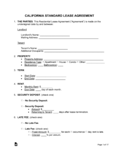 california-standard-lease-agreement-template