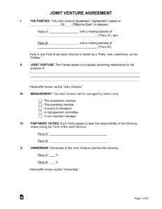 construction-joint-venture-agreement-template