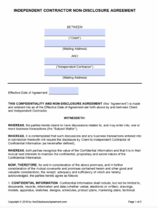 contractor-non-disclosure-agreement-template