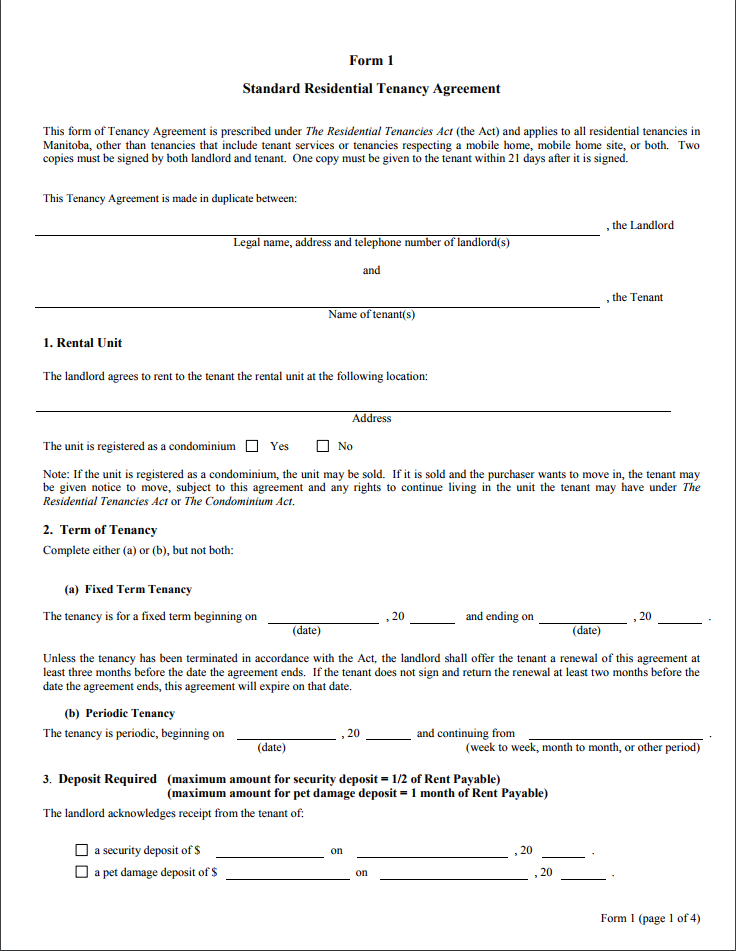 Contractual Periodic Tenancy Agreement Template