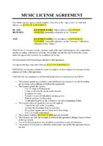 exclusive-music-license-agreement-template