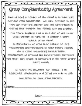 Group Therapy Confidentiality Agreement Template