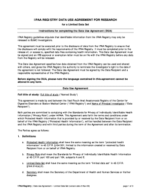 Hipaa Data Use Agreement Template