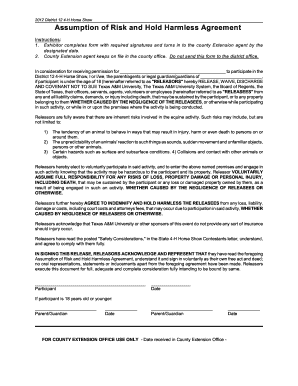 Hold Harmless Agreement Template California