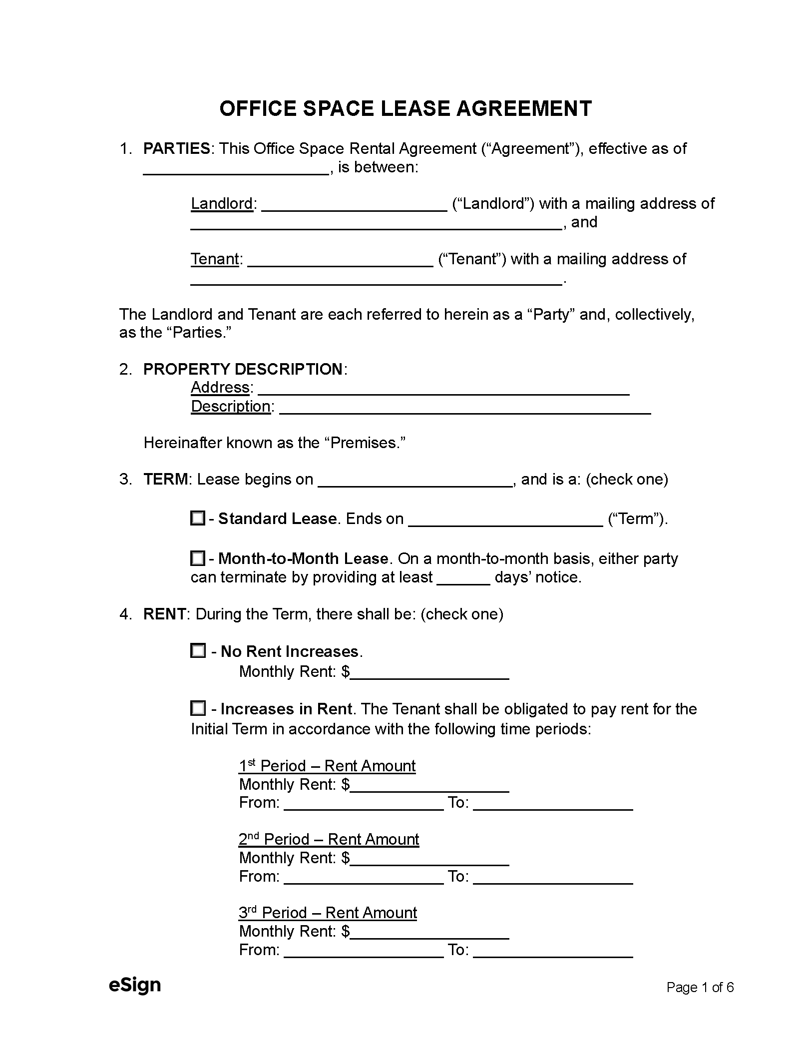 Home Office Lease Agreement Template