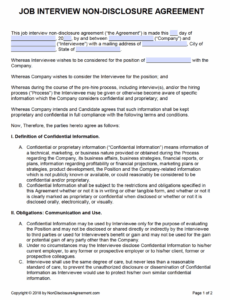 interview-non-disclosure-agreement-template