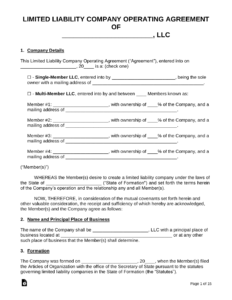 limited-liability-company-operating-agreement-template