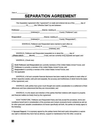 Llc Member Separation Agreement Template
