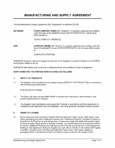 manufacturing-and-supply-agreement-template