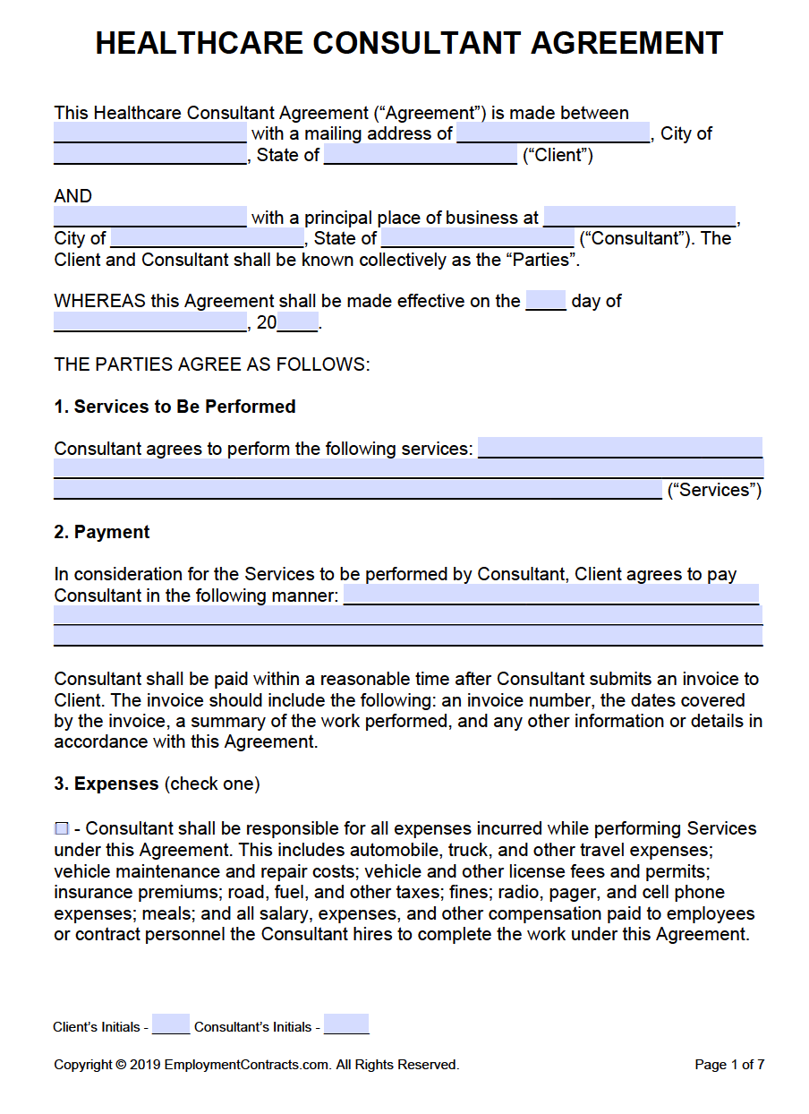Medical Independent Contractor Agreement Template