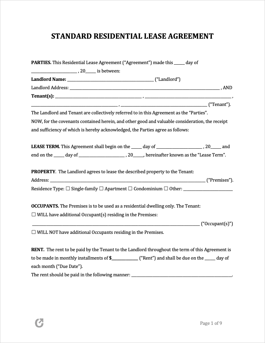 Microsoft Office Rental Agreement Template