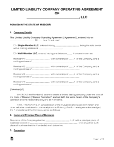 missouri-llc-operating-agreement-template