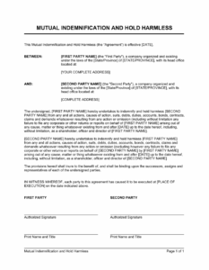 mutual-hold-harmless-agreement-template