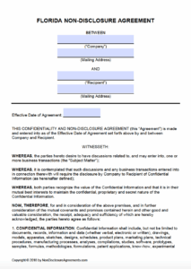 non-disclosure-agreement-template-florida