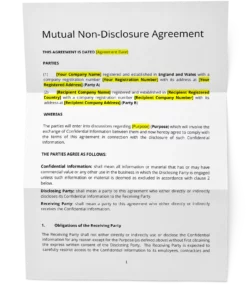 non-disclosure-agreement-template-uk