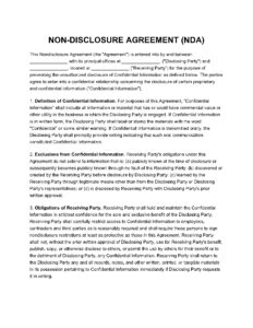 non-disclosure-settlement-agreement-template