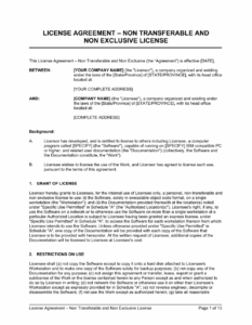 non-exclusive-license-agreement-template