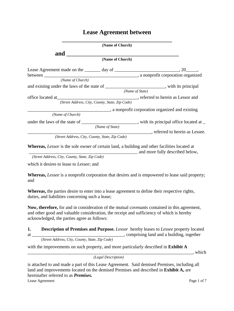 Non Profit Lease Agreement Template
