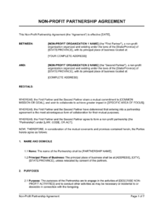 non-profit-partnership-agreement-template
