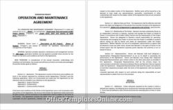 operation-and-maintenance-agreement-template
