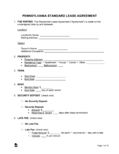 pa-residential-lease-agreement-template