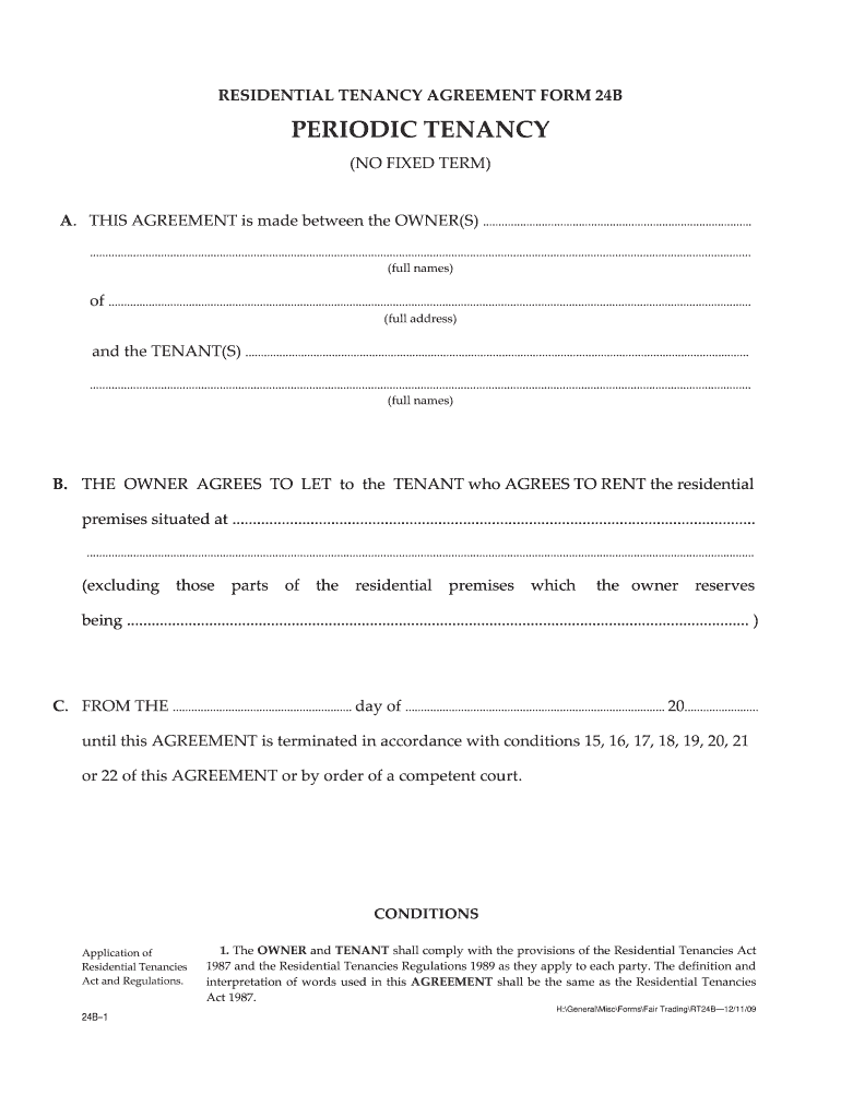 Periodic Tenancy Agreement Template UK