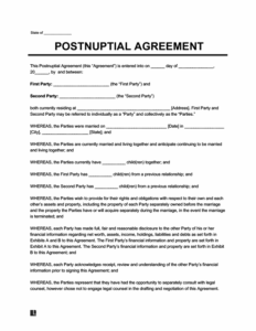 post-nuptial-financial-agreement-template