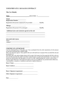 private-car-sale-agreement-template