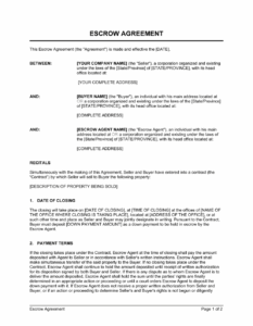 real-estate-escrow-agreement-template