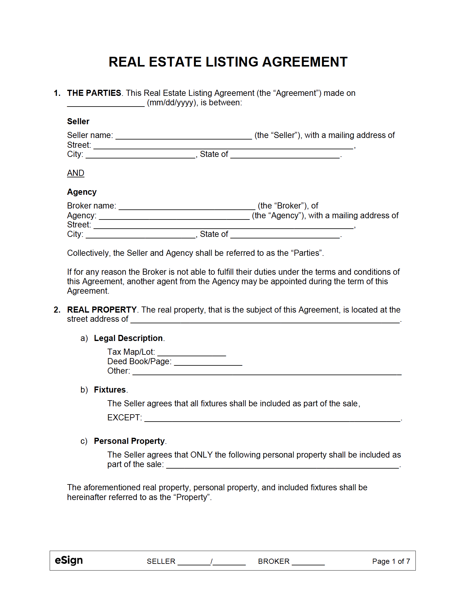 Real Estate Marketing Agreement Template