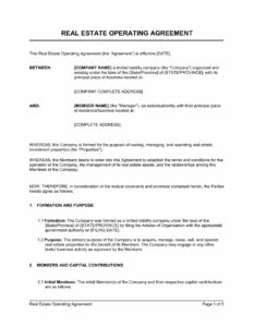 real-estate-operating-agreement-template