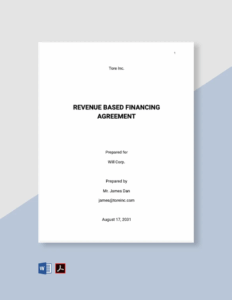 Revenue Based Financing Agreement Template revenue-based-financing-agreement-template