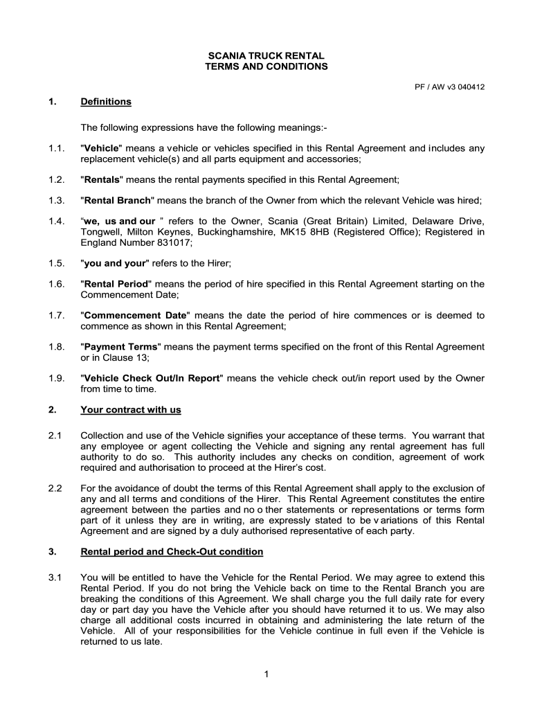 Semi Truck Lease Agreement Template
