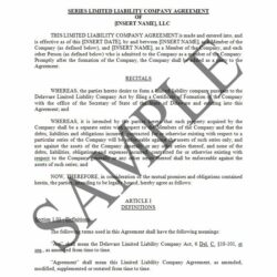 series-llc-operating-agreement-template