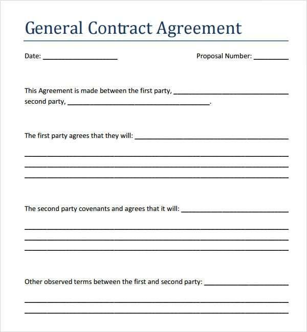 Simple Agreement Template Between Two Parties