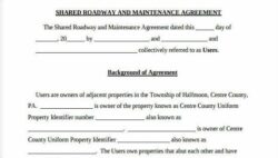 simple-road-maintenance-agreement-template