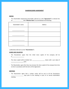 small-business-shareholders-agreement-template
