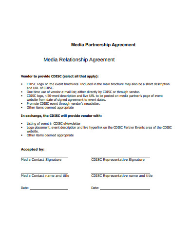 Social Media Partnership Agreement Template