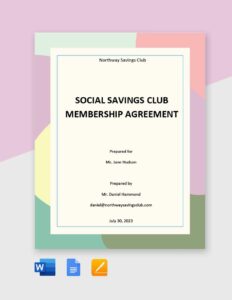 social-savings-club-membership-agreement-template