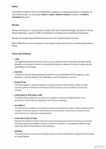 startup-board-of-directors-agreement-template