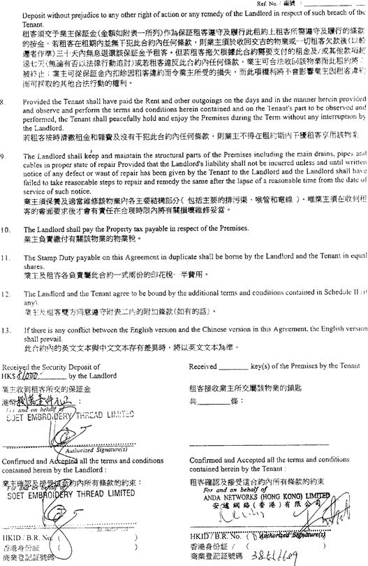 Tenancy Agreement Template Hong Kong