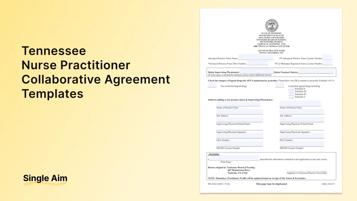 Tennessee Nurse Practitioner Collaborative Agreement Template