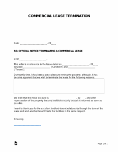 termination-of-commercial-lease-agreement-template