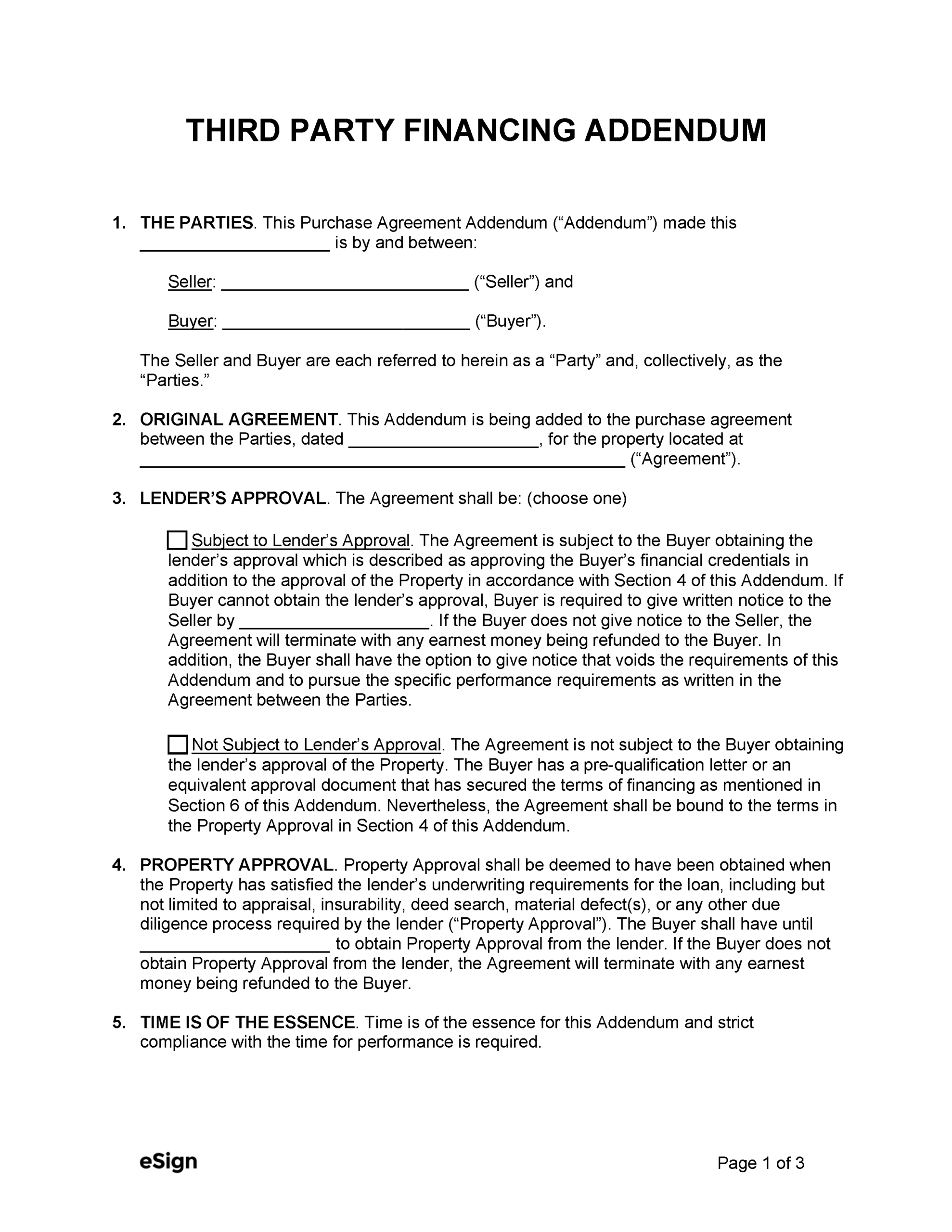 Third Party Funding Agreement Template