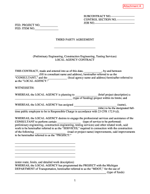 Third Party Service Agreement Template