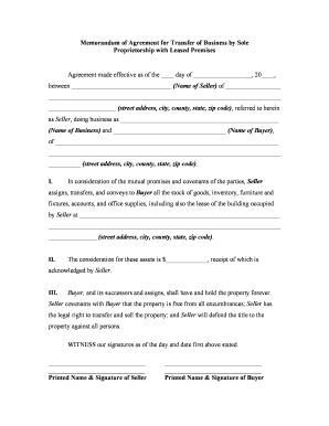 Transfer of Property Ownership Agreement Template