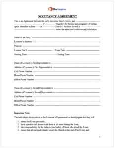 use-and-occupancy-agreement-template
